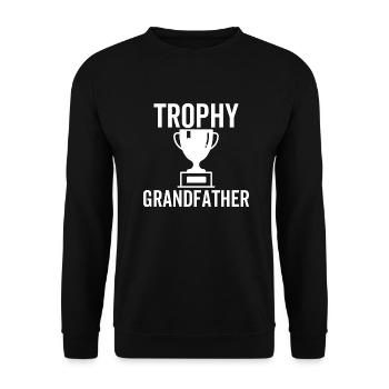Trophy Grandfather - Unisex Sweatshirt - black - Front - Alina (178cm) & Michal (187cm)