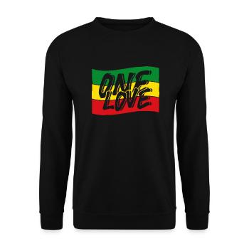 Drapeau Reggae One Love - Sweat-shirt Unisexe - noir - Devant - Alina (178cm) & Michal (187cm)