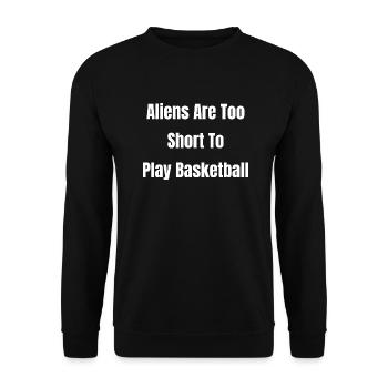 memes abduction alien spaceship - Unisex Pullover - Schwarz - Vorne - Alina (178cm) & Michal (187cm)