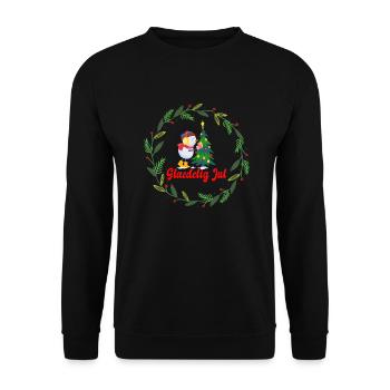 JOYEUX NOËL - Sweat-shirt Unisexe - noir - Devant - Alina (178cm) & Michal (187cm)