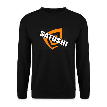 Satoshi - Unisex Sweatshirt - black - Front - Alina (178cm) & Michal (187cm)