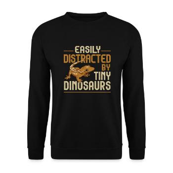 Lézard Gecko couronné Herpétologiste des reptiles - Sweat-shirt Unisexe - noir - Devant - Alina (178cm) & Michal (187cm)