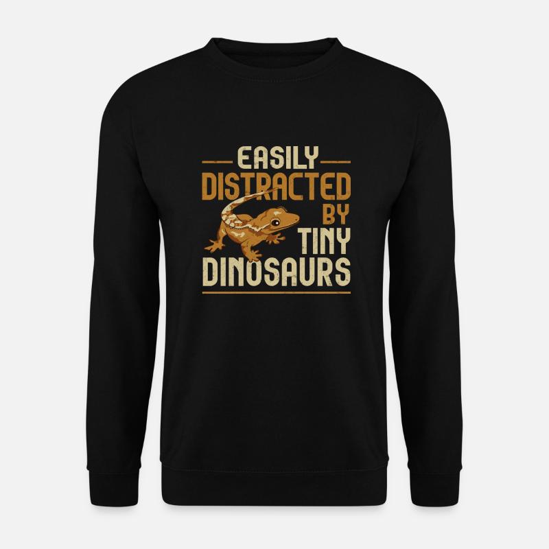 Kronengecko Eidechse Reptil Herpetologe - Unisex Pullover - Schwarz