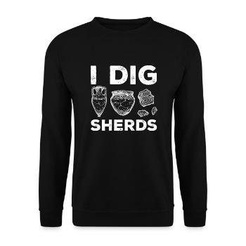 Archaeology Gift Archaeologist - Unisex Sweatshirt - black - Front - Alina (178cm) & Michal (187cm)