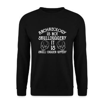Archaeology Gift Archaeologist - Unisex Sweatshirt - black - Front - Alina (178cm) & Michal (187cm)