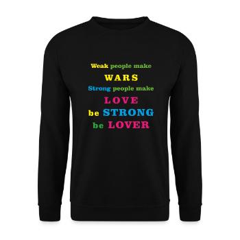 Freund Freundin - Unisex Pullover - Schwarz - Vorne - Alina (178cm) & Michal (187cm)