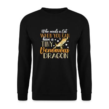 Lézard dragon barbu Herpétologiste des reptiles - Sweat-shirt Unisexe - noir - Devant - Alina (178cm) & Michal (187cm)
