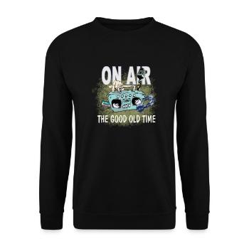 Radio - Unisex Pullover - Schwarz - Vorne - Alina (178cm) & Michal (187cm)