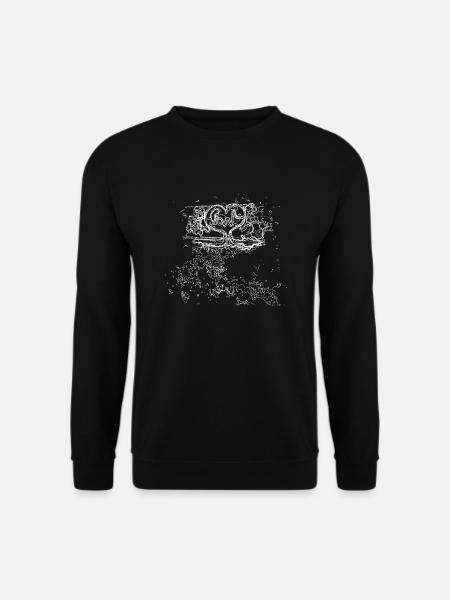 Heart Flow White - Unisex Pullover - Schwarz