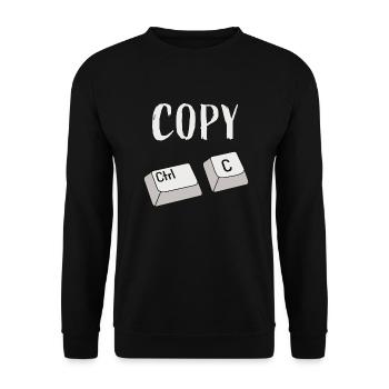 Ctrl C Copier - Sweat-shirt Unisexe - noir - Devant - Alina (178cm) & Michal (187cm)