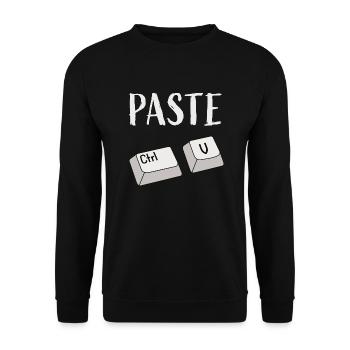 Ctrl V Insérer - Sweat-shirt Unisexe - noir - Devant - Alina (178cm) & Michal (187cm)