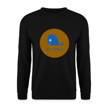 Pro Whale, Pro Whale, Pro Sea, Pro Ocean - Unisex Sweatshirt - black - Front - Alina (178cm) & Michal (187cm)