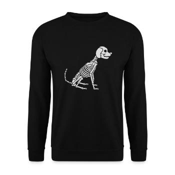 Skeleton Dog Halloween Design - Sweat-shirt Unisexe - noir - Devant - Alina (178cm) & Michal (187cm)