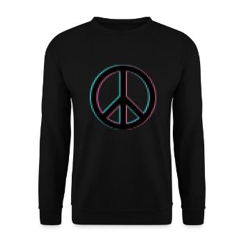 PEACE PIXEL - Unisex Pullover - Schwarz - Vorne - Alina (178cm) & Michal (187cm)