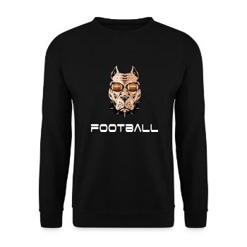 american football quaterback tackle linebacker - Unisex Sweatshirt - black - Front - Alina (178cm) & Michal (187cm)