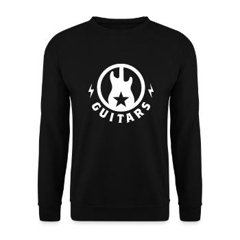 Guitares électriques, logo rétro lumineux - Sweat-shirt Unisexe - noir - Devant - Alina (178cm) & Michal (187cm)
