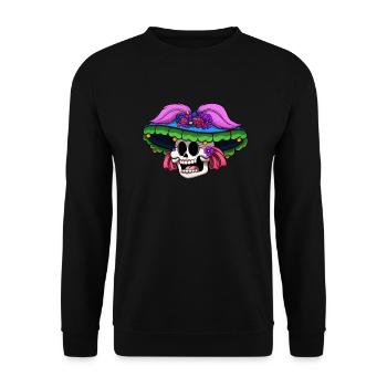 Catrina Schädel - Unisex Pullover - Schwarz - Vorne - Alina (178cm) & Michal (187cm)