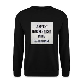 Pappen - Unisex Pullover - Schwarz - Vorne - Alina (178cm) & Michal (187cm)
