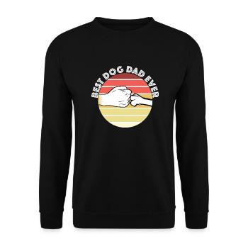Best Dog Dad Ever. - Unisex Pullover - Schwarz - Vorne - Alina (178cm) & Michal (187cm)