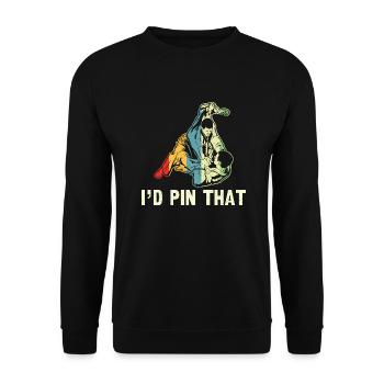 BJJ Brazilian Jiu-Jitsu - Unisex Sweatshirt - black - Front - Alina (178cm) & Michal (187cm)