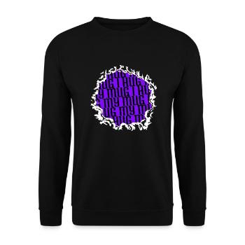 heureux drôle dictons génial idée présente drôle - Sweat-shirt Unisexe - noir - Devant - Alina (178cm) & Michal (187cm)