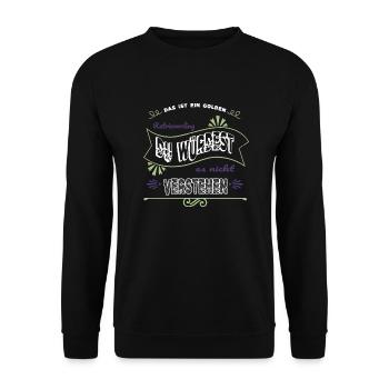 lieben tier haustier spruch chihuahua humor lustig - Unisex Pullover - Schwarz - Vorne - Alina (178cm) & Michal (187cm)