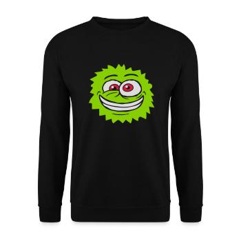 Hairy monster crazy face - Unisex Sweatshirt - black - Front - Alina (178cm) & Michal (187cm)