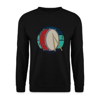 Schlagzeug Melodie - Unisex Pullover - Schwarz - Vorne - Alina (178cm) & Michal (187cm)