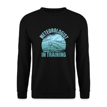 Météorologue en formation Météorologie Météorologie - Sweat-shirt Unisexe - noir - Devant - Alina (178cm) & Michal (187cm)