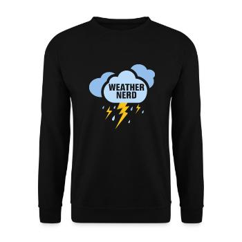 Météorologue Nerd Météorologue Météorologue - Sweat-shirt Unisexe - noir - Devant - Alina (178cm) & Michal (187cm)