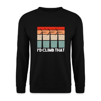 Wind turbine technician wind farm wind power - Unisex Sweatshirt - black - Front - Alina (178cm) & Michal (187cm)