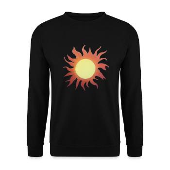 Sun Summer Watercolor Nature Beach Sky 07 - Unisex Sweatshirt - black - Front - Alina (178cm) & Michal (187cm)