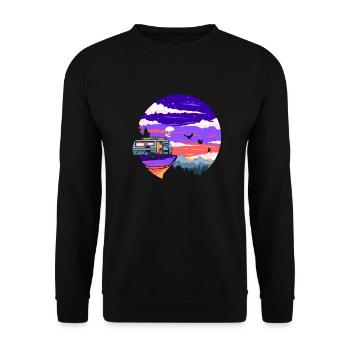Kostenlos - Unisex Pullover - Schwarz - Vorne - Alina (178cm) & Michal (187cm)
