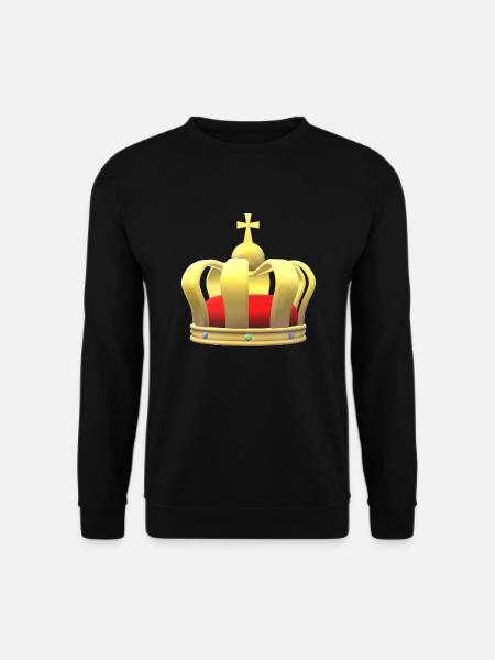Krone König Königin Königreich Thron Krönung - Unisex Pullover - Schwarz