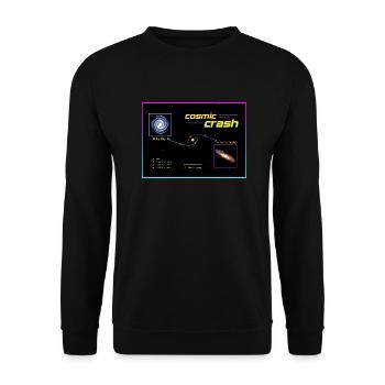cosmic crash - Unisex Pullover - Schwarz - Vorne - Alina (178cm) & Michal (187cm)