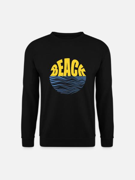 Beach wave T shirt Design - Sweat-shirt Unisexe - noir