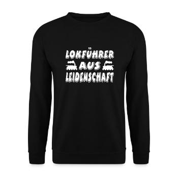 Lokführer - Unisex Pullover - Schwarz - Vorne - Alina (178cm) & Michal (187cm)