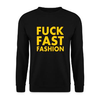 Fuck fast fashion - Sweat-shirt Unisexe - noir - Devant - Alina (178cm) & Michal (187cm)