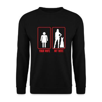Malinois Belgian Shepherd Mechelaar Dog - Unisex Sweatshirt - black - Front - Alina (178cm) & Michal (187cm)
