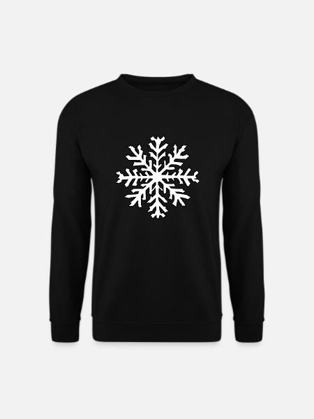 Schneeflocke Schnee Winter Weihnachten Kälte 05 - Unisex Pullover - Schwarz