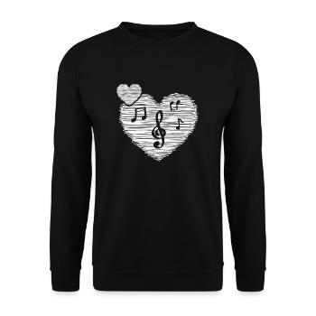 Amateurs de musique sur bande - Sweat-shirt Unisexe - noir - Devant - Alina (178cm) & Michal (187cm)
