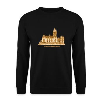 Hummelshain Neues Schloss Schmölln Thüringen - Unisex Pullover - Schwarz - Vorne - Alina (178cm) & Michal (187cm)
