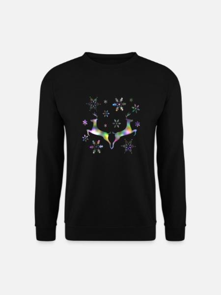 Reindeer Christmas - Unisex Sweatshirt - black