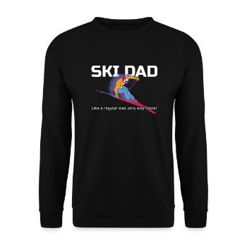 Lustiges Skifahrer und Apreski Design Ski Urlaub - Unisex Pullover - Schwarz - Vorne - Alina (178cm) & Michal (187cm)