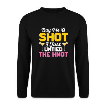 Buy Me A Shot I Just Untied The Knot Divorce Ex-W - Unisex Sweatshirt - black - Front - Alina (178cm) & Michal (187cm)