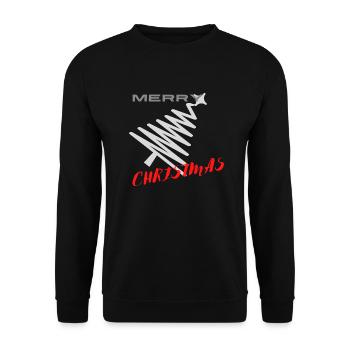 Christmastree Modern - Unisex Pullover - Schwarz - Vorne - Alina (178cm) & Michal (187cm)
