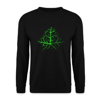 Chaotic Ivy Leaf - Unisex Pullover - Schwarz - Vorne - Alina (178cm) & Michal (187cm)