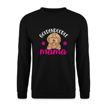 Goldendoodle Doodle Hund - Unisex Pullover - Schwarz - Vorne - Alina (178cm) & Michal (187cm)