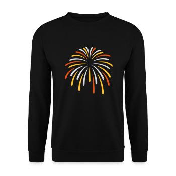 Ciel coloré Feux d’artifice du Nouvel An - Sweat-shirt Unisexe - noir - Devant - Alina (178cm) & Michal (187cm)