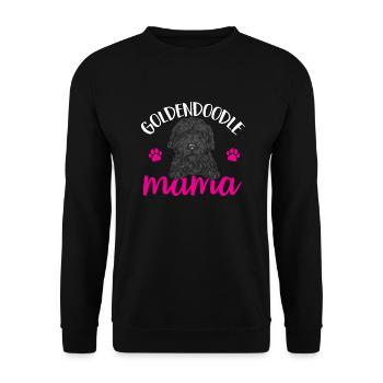 Chien Doodle Black Goldendoodle - Sweat-shirt Unisexe - noir - Devant - Alina (178cm) & Michal (187cm)